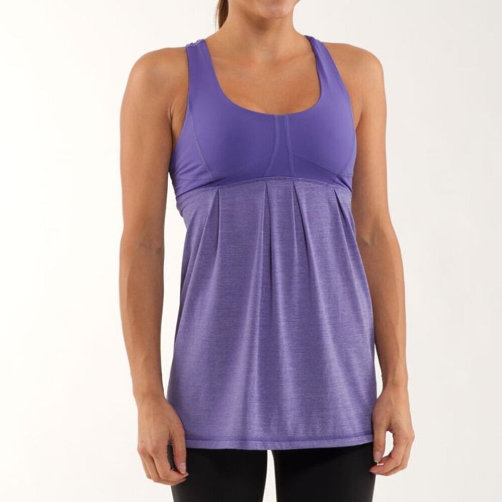 Lululemon Run: Your Heart Out Tank in Heathered Persian Purple / Persian Purple